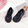 Sapatos Mary Jane de Couro para Meninas, Novos Sapatos Doces de Princesa para Outono, Sapatos Pretos Macios com Solado Macio Estilo College para Performance Infantil