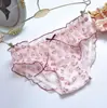 Suministro a Largo Plazo de Bragas Sexys de Princesa con Volantes Triangulares, Transparentes, Estilo Japonés, Estampado de Leopardo Fresco, Lindas para Mujer