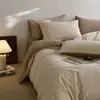 Juego de cuatro piezas de algodón cepillado para otoño e invierno, funda de edredón de algodón puro 100s estilo nórdico simple, sábana, sábana bajera, juego de ropa de cama