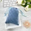 Bolsa de Almacenamiento de Franela a Cuadros con Cordón para Joyería y Cosméticos, Bolsa de Cordón Personalizada Certificada Ecológica