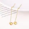Colar de Luxo Acessível de Nicho Casual e Requintado Colar com Pingente de Coração Pequeno Corrente de Clavícula Inoxidável de Aço Titânio Ouro 18K para Mulheres