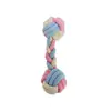 Set de Seis Piezas de Juguetes para Perros en Colores Macarrón Personalizado para Ventas Transfronterizas, Juguetes de Cuerda de Algodón para Entrenamiento de Mordida para Perros