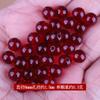 Sangre sintética ámbar viruela de la sangre cuentas redondas cuentas sueltas cuentas productos semiacabados cera de abeja sintética rojo transparente accesorios DIY al por mayor
