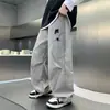 Calça Casual Masculina Estilo Workwear para Primavera e Outono 2026 Novo Estilo para Crianças de Meia-Idade e Mais Velhas Bonita Tendência Múltiplos Bolsos Versátil Perna Reta Longa