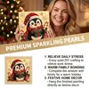 Set de Arte de Pintura de Perlas Navideñas DOWMOO - Decoraciones de Pegatinas de Diamantes Terminadas para Crear una Atmósfera Festiva