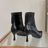 Botines Cortos de Punta para Mujer 2026 Nuevas Llegadas de Otoño Botas Estrechas de Nicho para Usar con Faldas Estilo Coreano Elegantes de Tacón Fino Tacón Alto Botas de Moda