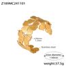 Pulsera Abierta Exagerada de Mariposa Europea y Americana Xinyixin Acero Inoxidable Chapado en Oro de 18k Elegante Lujo Ligero Joyería Transfronteriza