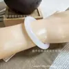 Suministro de fábrica pulsera redonda de mármol blanco natural pulsera de jade afgano jade blanco anillo suministro en vivo