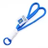 Colgante Llavero de Cuerda Trenzada de Nylon Anudada Bloque de Color Correa Corta para Teléfono Desmontable Accesorio de Correa Colgante Anti-Pérdida