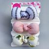 Pack de 3 Diademas para Bebé Europeas y Americanas para Niños y Niñas Diademas para Bebé Orejas de Conejo Diadema de Lazo 0-24 Meses Lote Transfronterizo