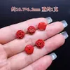 Accesorios de Loto Pequeño de Arena Roja de Alto Contenido Natural, Pétalos de Loto, Colgantes para Pulseras, Cinabrio Rojo para Manualidades, Venta al por Mayor