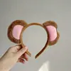 Produto Novo Transfronteiriço: Tiara Fofa de Pelúcia com Orelhas de Urso de Desenho Animado, Tiara Doce Estilo Japonês para Decoração de Fotos