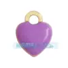 M69 Accesorios para joyería DIY corazón de amor circón de color esmalte gota de aceite latón colgante pequeño