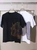 26 Nuevas Letras de Pedrería Cabeza de Leopardo Personalizada Estilo Callejero Genial Camiseta Holgada Unisex de Manga Corta Tallas Grandes Elegante