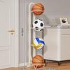 Estante de Almacenamiento para Baloncesto Hogareño Interior Multicapa Gran Capacidad Plegable Fútbol Voleibol Artículos Deportivos Estante Péndulo