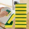 Esponja Limpiadora Doble Cara con Estropajo Eliminación de Manchas Caseras Cepillo para Ollas Paño para Lavar Platos Almohadilla Abrasiva Artefacto de Limpieza de Cocina Borrador Mágico para el Hogar