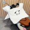Parabrisas de coche eléctrico verano nuevo impermeable protector solar parasol con diseño de caricatura parabrisas de motocicleta eléctrica