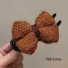 Grampo de Cabelo Laço de Tricô para Coque para Mulheres, Acessório de Cabelo, Novo Estilo Outono e Inverno 2026, Presilha para Prender Coque, Pente, Acessório de Cabelo