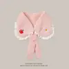 Oferta Especial Invierno Nuevo Estilo Bola de Lana Tejida Oso de Dibujos Animados Flor de Fresa Bufanda Cálida para Niños Niñas y Niños
