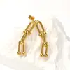Pendientes de titanio con tachuelas y costuras en forma de U, estilo ins europeo y americano, para mujer, nicho, alta calidad, personalidad, Accesorios 18K Venta al por Mayor
