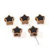 Pintura en Aerosol Acrílica de 16 mm Goteando Agujero Grande Estrella de Cinco Puntas Pulsera Colgante Hecha a Mano DIY Materiales para Accesorios de Joyería