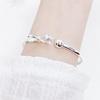Pulsera de plata de ley 999 con lazo ligero, pulsera de plata de lujo, nueva pulsera de nicho, regalo al por mayor.