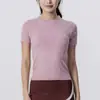 Ropa deportiva personalizada para mujer de primavera y verano, ropa de running de color liso, ropa de yoga, anti-luz, absorbente de sudor, transpirable, de secado rápido, venta al por mayor