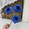Rosas de Flores Simuladas, Materiais de Flores Azul Claro, Hortênsia Simulada, Layout de Cena de Casamento, Arranjo Floral de Casamento, Arranjo Floral
