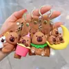 Chaveiro Grande de Capivara Novo Desenho Animado Transfronteiriço Presente para Estudante Presente para Casal Pingente Atacado de Barracas de Rua