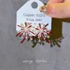 """Árbol de Fuego Flor Plateada"" Francés Romántico Concha Lujo Accesible Elegante Exquisito Nicho Aretes Aretes Sin Perforación Pinzas para Orejas"""