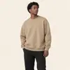 Exclusivo transfronterizo algodón 320g hombros caídos cuello redondo manga larga holgado casual sudadera con capucha de moda para hombre color liso