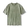 Camiseta de Algodão Puro Lavada Tendência Verão Estilo Americano Vintage Redonda Manga Curta Oversized Marca 230g para Homens e Mulheres Venda por Atacado de Fábrica