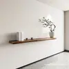 Estante de Pared de Madera Maciza con Divisoria Recta Montado en Pared Estantería para Libros Tablero Decorativo Estante de Exhibición Irregular Estante de Pared