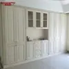 Fábrica de Comercio Exterior Personalizado Sala de Estar Gabinete de Vino de Madera Maciza Lujo Americano Empotrado Bodega de Vino Estante de Vino Pintura de Color Sólido