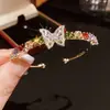Pulsera Abierta Irregular de Zirconia Ovalada Cuadrada Pulsera de Lujo Ligero de Gama Alta Exquisita Moda Versátil para Mujer
