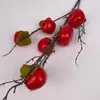 Fruta de Romã Simulada, Caqui Simulada, Fruta Vermelha Simulada, Decoração de Casa, Enfeites de Sala de Estar, Balde da Fortuna, Arranjo de Flores, Frutas Artificiais Atacado