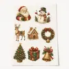 Rolos de adesivos personalizados com tema de Natal, etiquetas, logotipos de produtos em PVC e adesivos para embalagens para impressão