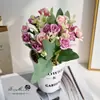 Planta em Vaso com Flores Artificiais e Botões em Forma de Estrela, Pequeno Bonsai, Arranjo de Flores, Flores Artificiais, Flores de Seda, Buquê, Flores Secas, Planta Decorativa para Mesa de Sala de Estar