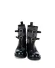 Edición Lancui ~ Botines vaqueros cortos con hebilla retro, botas western de tacón grueso, botines de tobillo de moto para mujer, puntera redonda, adelgazantes