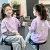 Camiseta de manga larga para niña 2026 primavera y otoño, top elegante para niñas pequeñas, aspecto de dos piezas, camiseta base de algodón puro para niños
