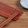 Palillos Caseros de Sándalo Rojo Estilo Chino Madera de Ala de Pollo, Palillos de Teca para Restaurante al por Mayor, Juego de Palillos de Hierro Kunlian al por Mayor