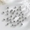 Fecho de Posicionamento de Cobre Contas Redondas Estilo Cilíndrico Cor Dourada Prateada Vários Tamanhos Pulseira Colar DIY Fixação Antiderrapante Acessórios de Joalheria
