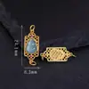 Colgante de chismes de Nine Palace con incrustaciones de jade natural, bañado en plata S925 y oro de 24 quilates, ideal para usar y combinar, con cuentas espaciadoras, pequeños accesorios.