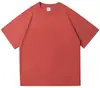 Camiseta Klein Azul 300g Algodón Puro Pesado Manga Corta Verano Unisex Marca de Moda Oversize Estilo Americano