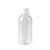 Garrafa Plástica Graduada de 200ml, Boca Pequena, Garrafa Redonda para Dispensar Líquido, Tampa Antifurto, Capacidade Pequena