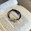 Coreia do Sul Elegante Laço de Cabelo Borboleta Estilo Mori Cristal Sintético Laço de Cabelo Feminino Elástico Famoso na Internet Acessório de Cabeça