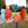 Nuevo molino de viento de dibujos animados tridimensional de colores plásticos color cuadrado tradicional puesto venta caliente juguete para niños Molino de Viento Joven