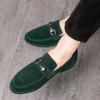 Zapatos de Cuero Británicos para Hombre Estilo Coreano de Moda Elevadores Internos Antivellón Zapatos Tipo Mocasín Slip-on Perezosos Casuales Mocasines con Borlas