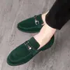 Zapatos de Piel para Hombre con Hebilla de Caballo, Mocasines de Gamuza, Mocasines Británicos sin Cordones, Modelo Nuevo de Moda 2021