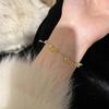 Pulsera Xinghe Roja de Zirconia Borracha Lágrimas Verano Lujo Ligero Nicho Exquisito Collar de Estrellas Brillantes con Diamante Amarillo para Mujer